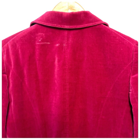 Ann Taylor Petites Fuschia Pink Lined Velvet Jacket 2004, Womens size 4P petite - Picture 13 of 16